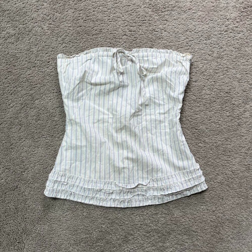 2000s Ecko Unltd. Striped Strapless Top